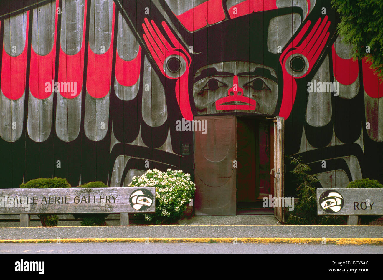 The Eagle Aerie Art Gallery, a Traditional Northwest Coast Longhouse