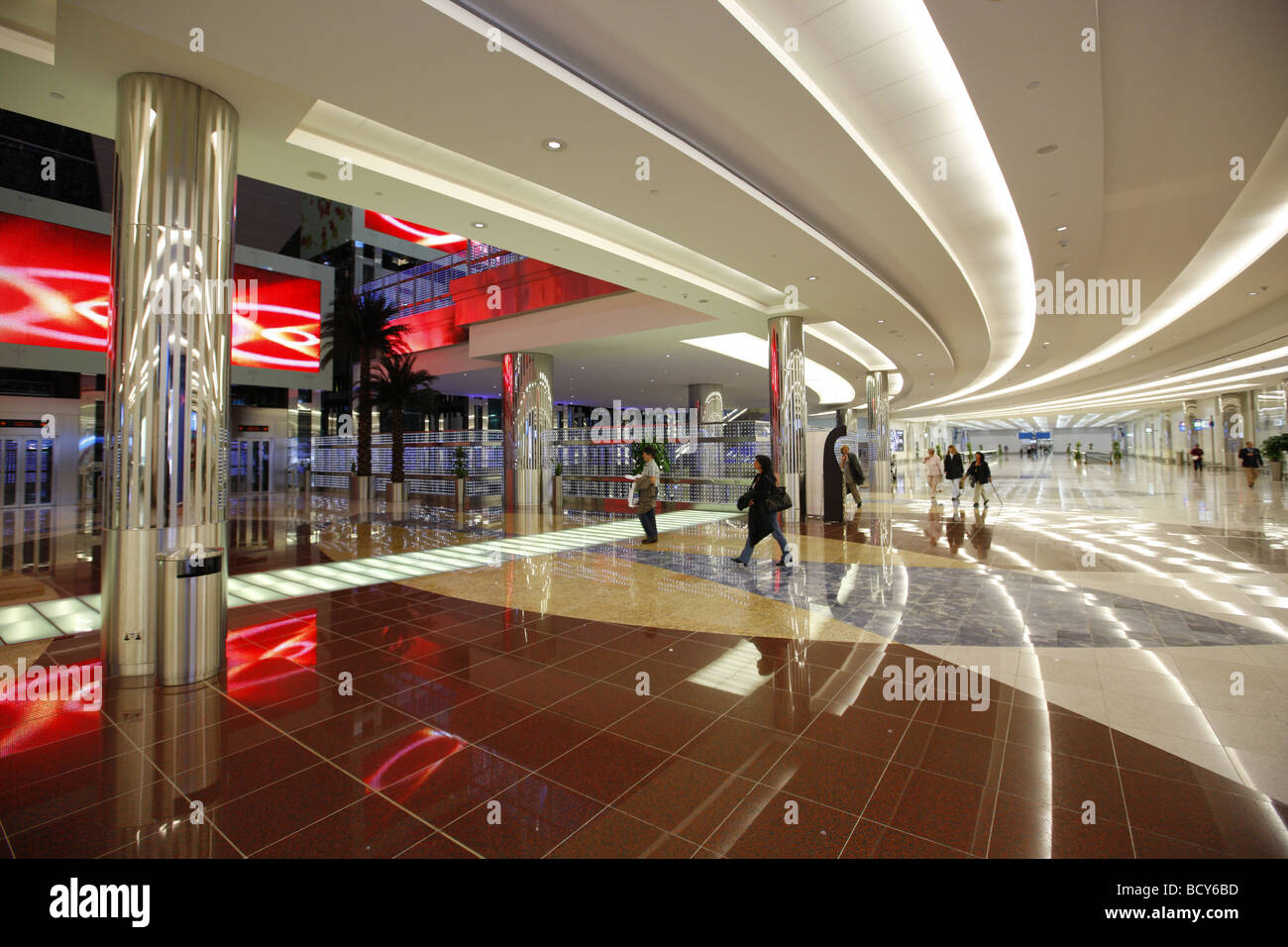 Hall of the airport, Dubai, United Arab Emirates, Asia Stock Photo