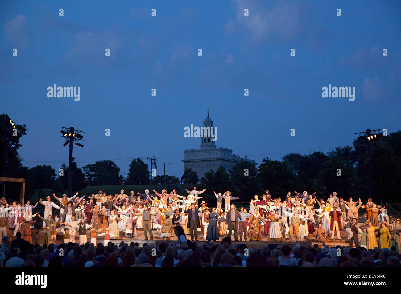 The Nauvoo Pageant traces the history of the Mormons in Illinois Stock