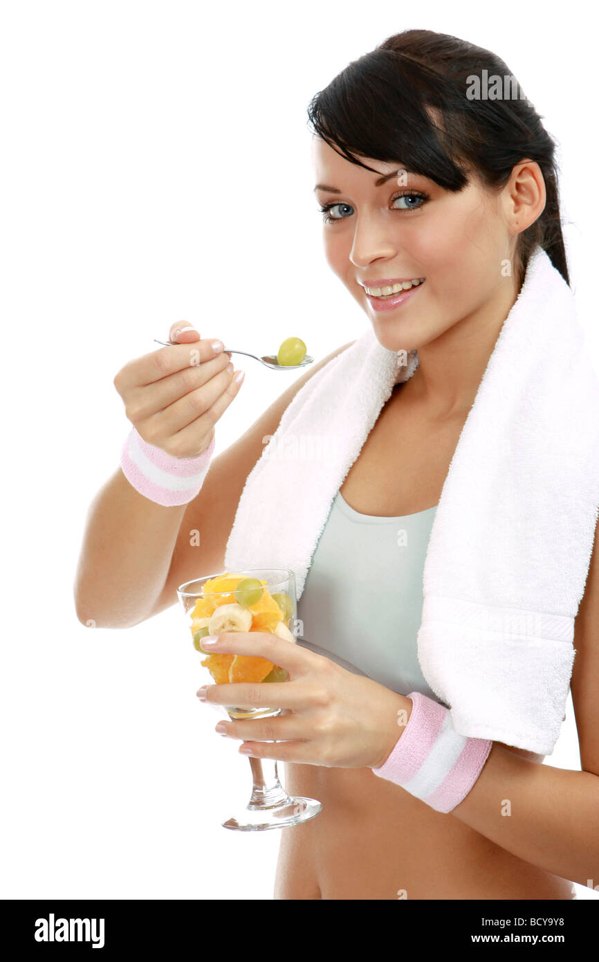Abnehmen mit Sport und Diaet lose weight with sport and diet Stock Photo