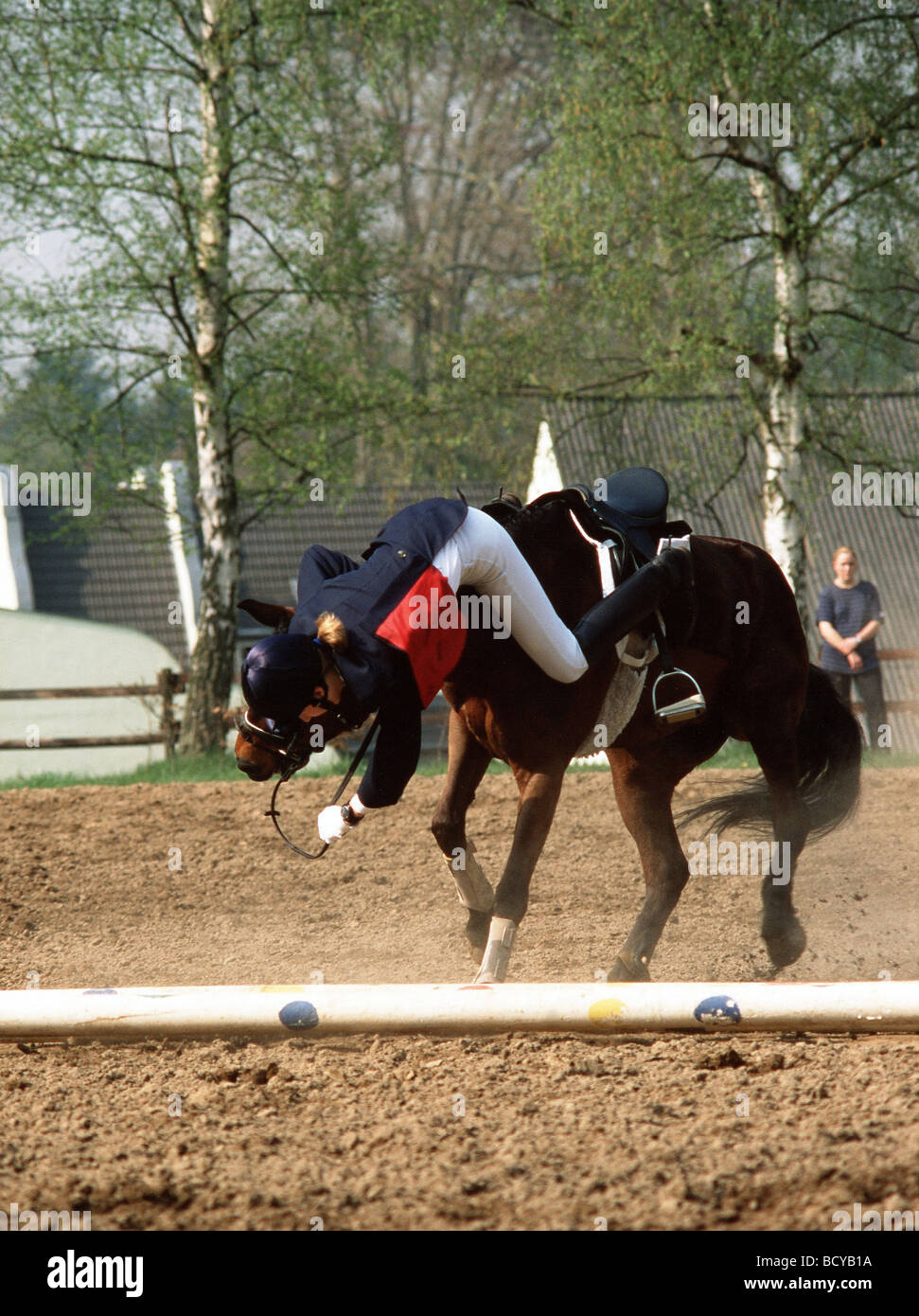 Horse refuses jump hires stock photography and images Alamy
