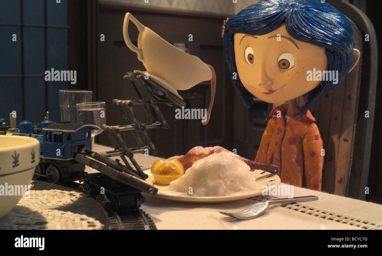Coraline Anno : 2009 Direttore : Henry Selick animazione basato sul libro  di Neil Gaiman Foto stock - Alamy