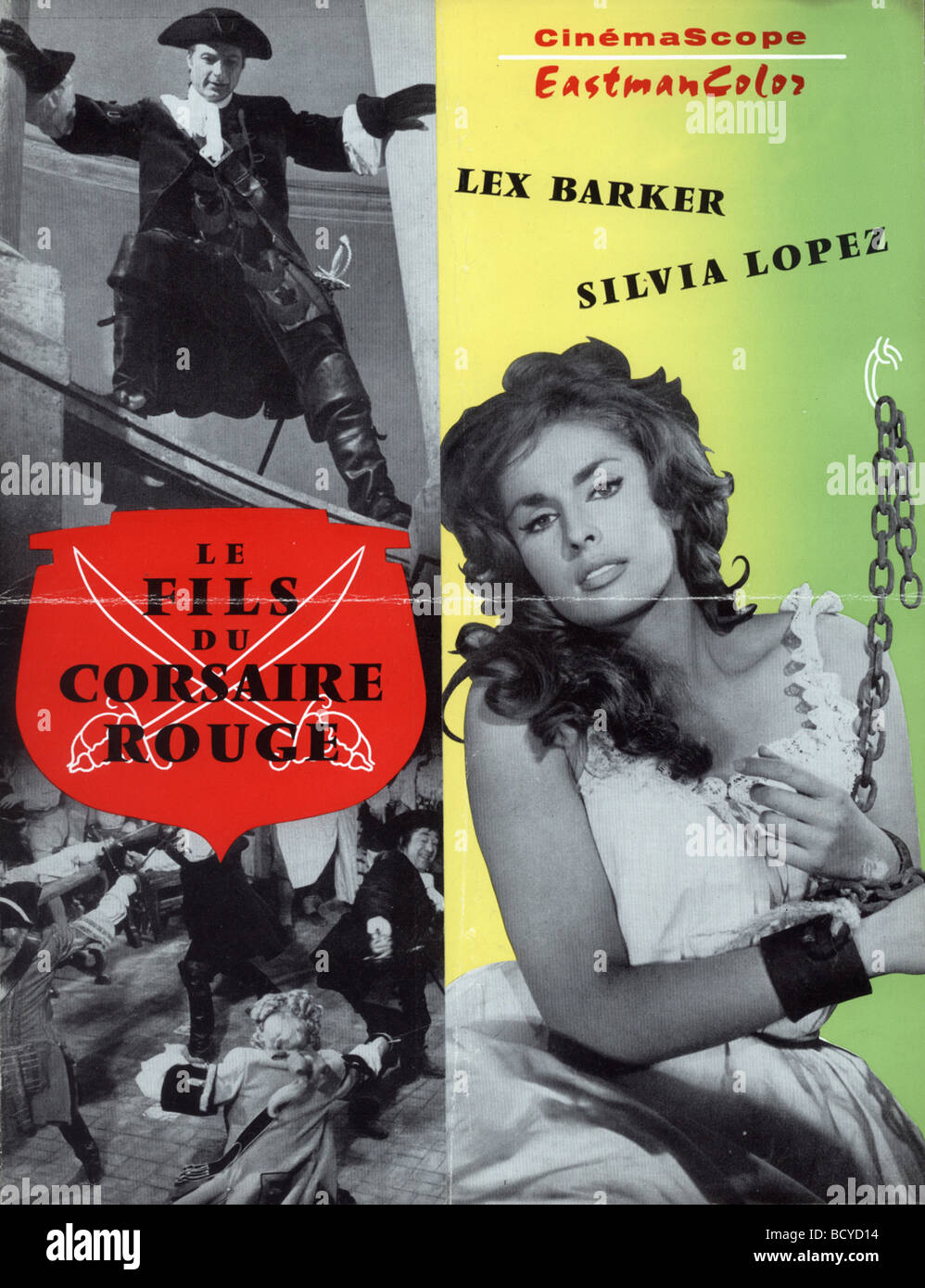Il figlio del corsaro rosso  Year : 1959 Director : Primo Zeglio Lex Barker, Sylvia Lopez Movie poster (FR) Stock Photo