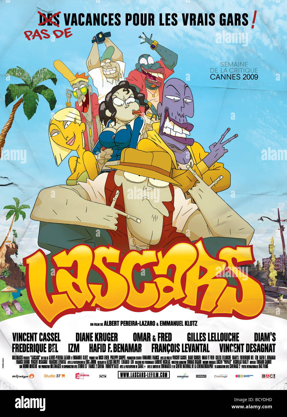 Lascars Year  2009 Director  Albert Pereira Lazaro, Emmanuel Klotz Animation Movie poster (Fr) Based upon tv series Les lascars Stock Photo