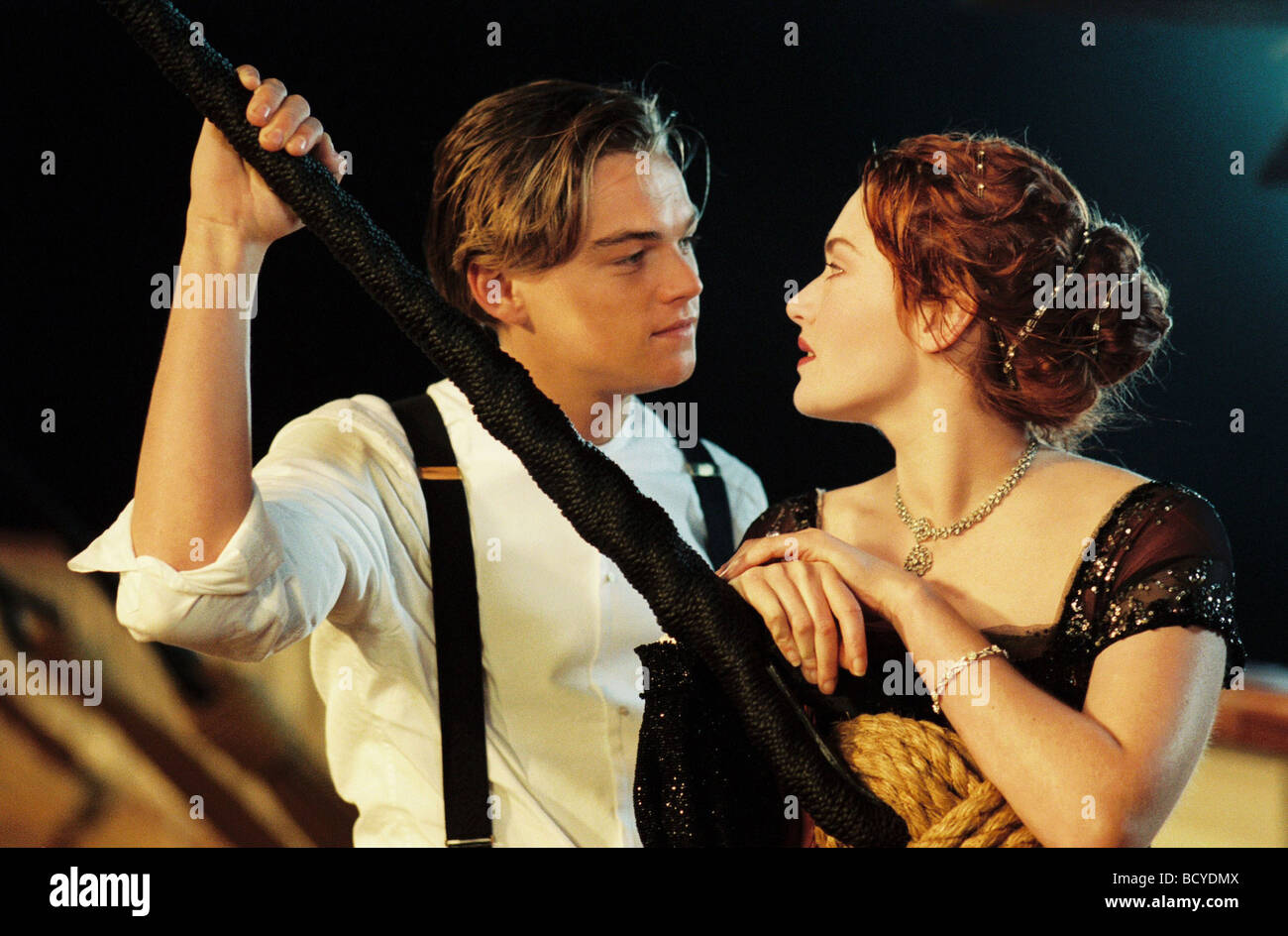 Titanic  Year : 1997  Director : James Cameron Leonardo DiCaprio, Kate Winslet Stock Photo