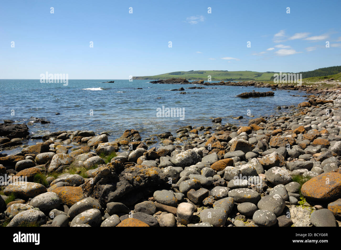 Solway coast near Rascarrel Bay, Dumfries & Galloway, Scotland Stock Photo