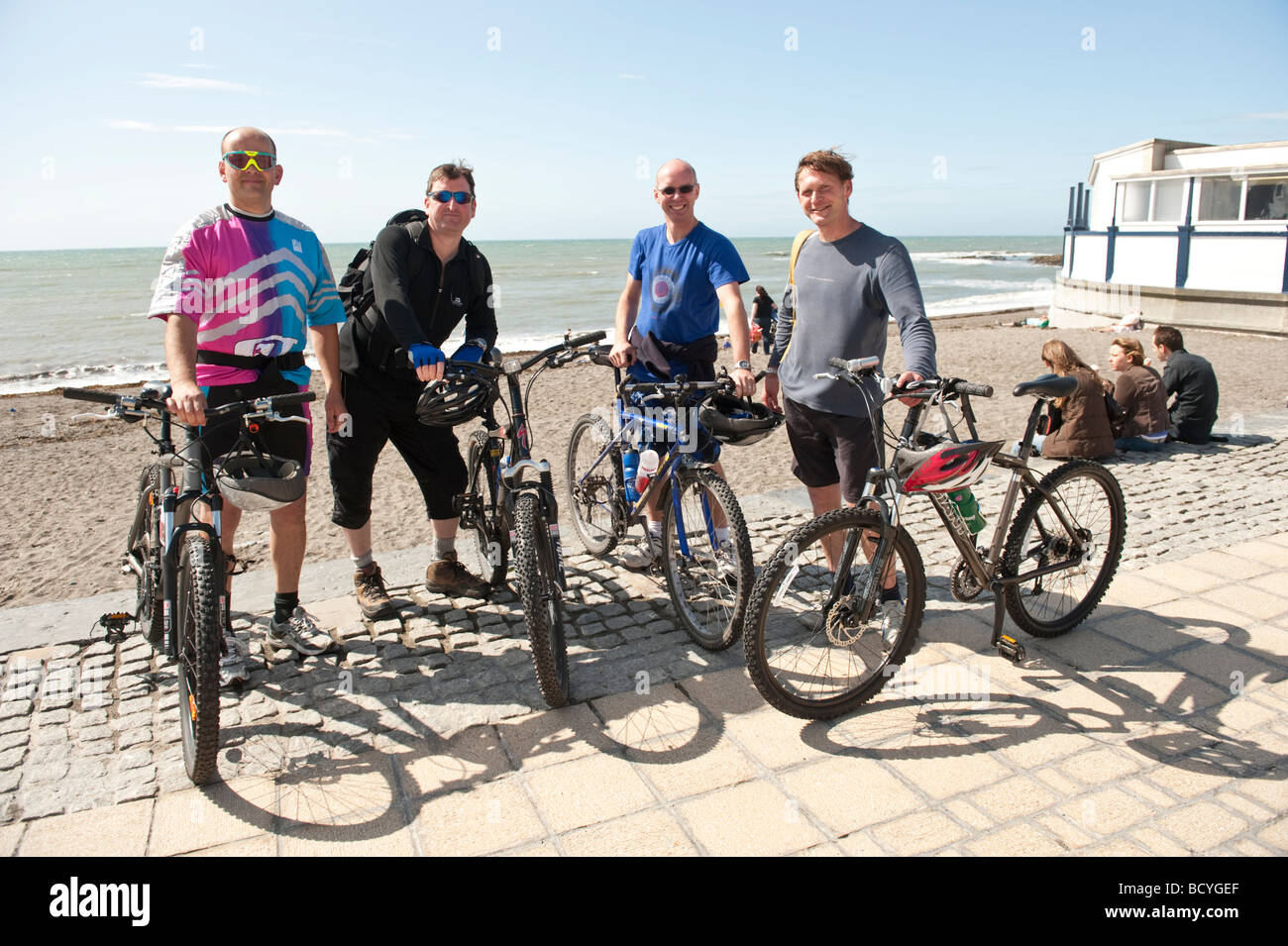 men on bikes