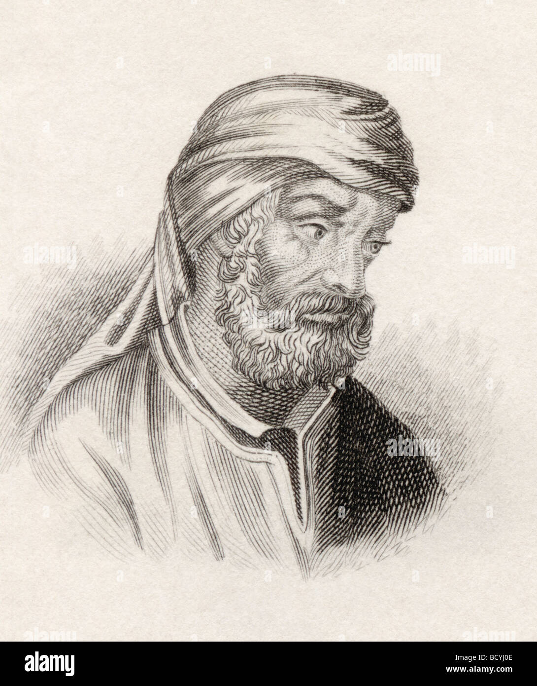 Quintus Septimius Florens Tertullianus anglicised as Tertullian, c.160 -c. 220.  Early Christian Berber author. Stock Photo