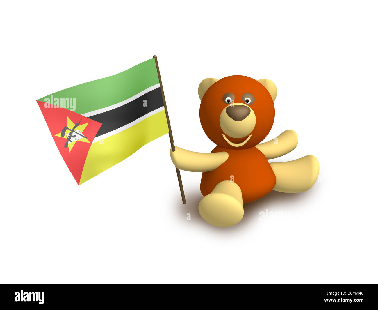 Mozambique flag Stock Photo