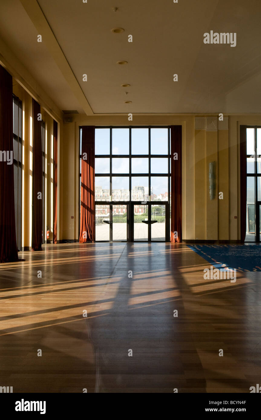 Biarritz Casino Municipal inside. The "Hotel du Palais" through the window Stock Photo