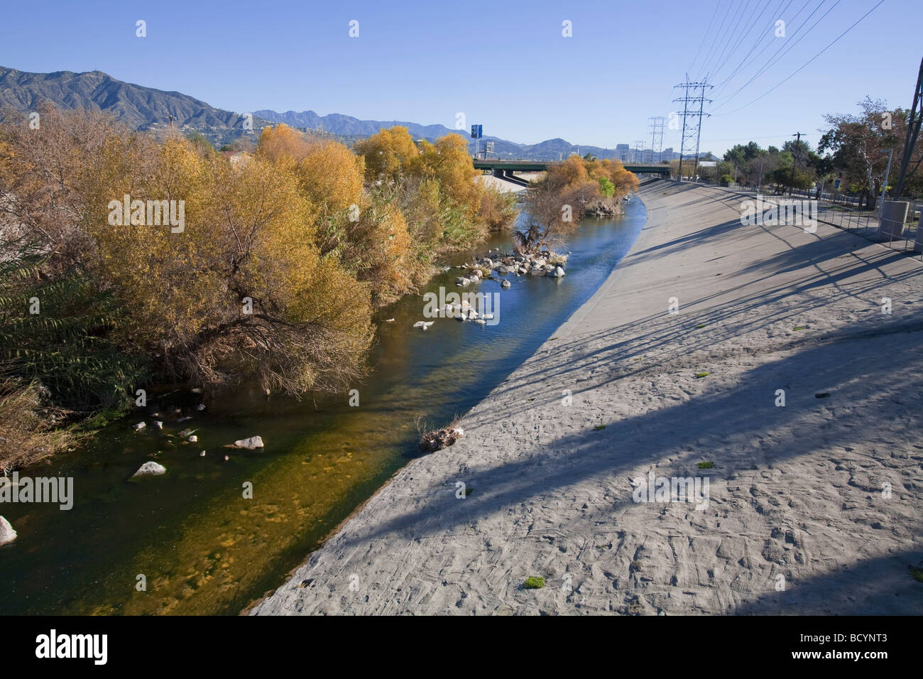 Los Angeles River, Burbank, Los Angeles, California, USA Stock Photo ...