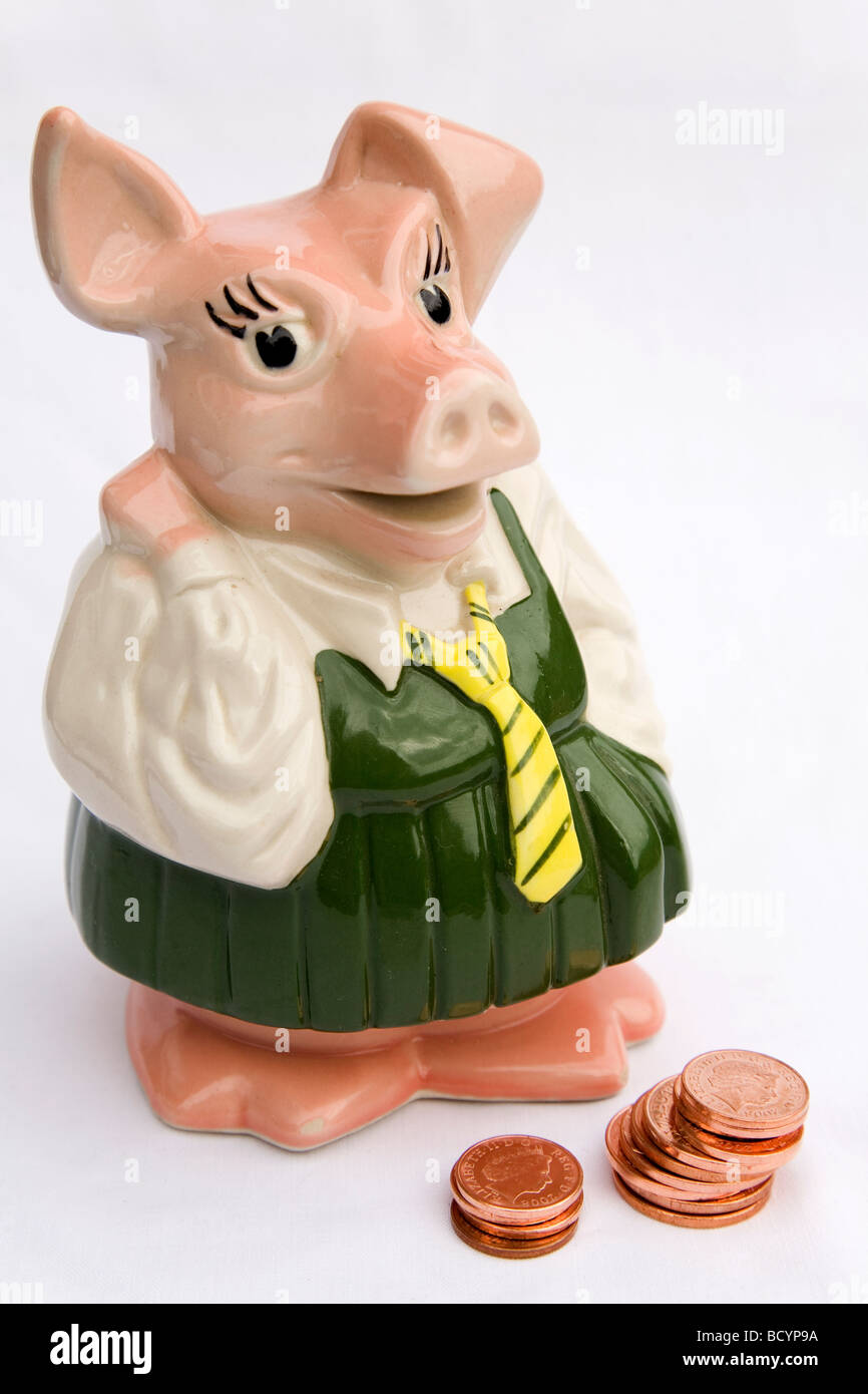 A piggy bank. This is Annabel, one of a set of five piggy banks produced by the NatWest Bank in