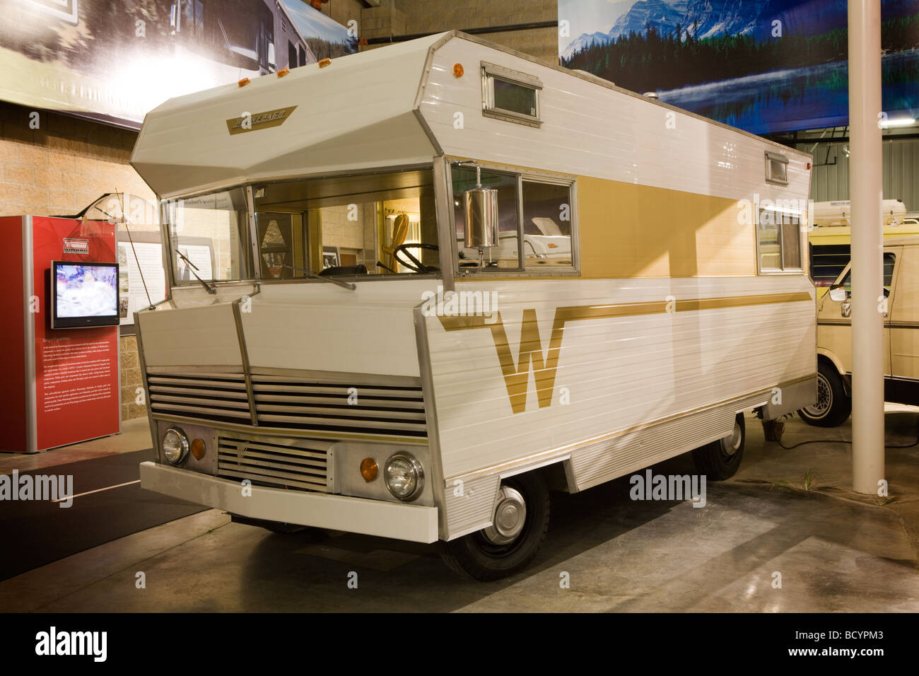 Vintage Winnebago at RV/MH Hall of Fame in Elkhart Indiana Stock Photo