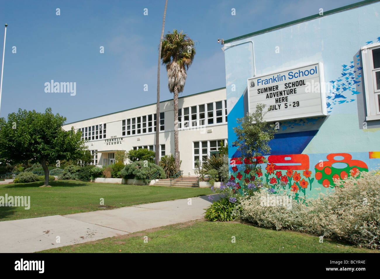 Elementary School, Santa Monica, California (LA) Stock Photo