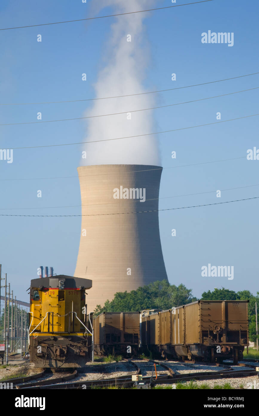 NIPSCO Michigan City Generating Station Nuclear Power Plant Stock Photo