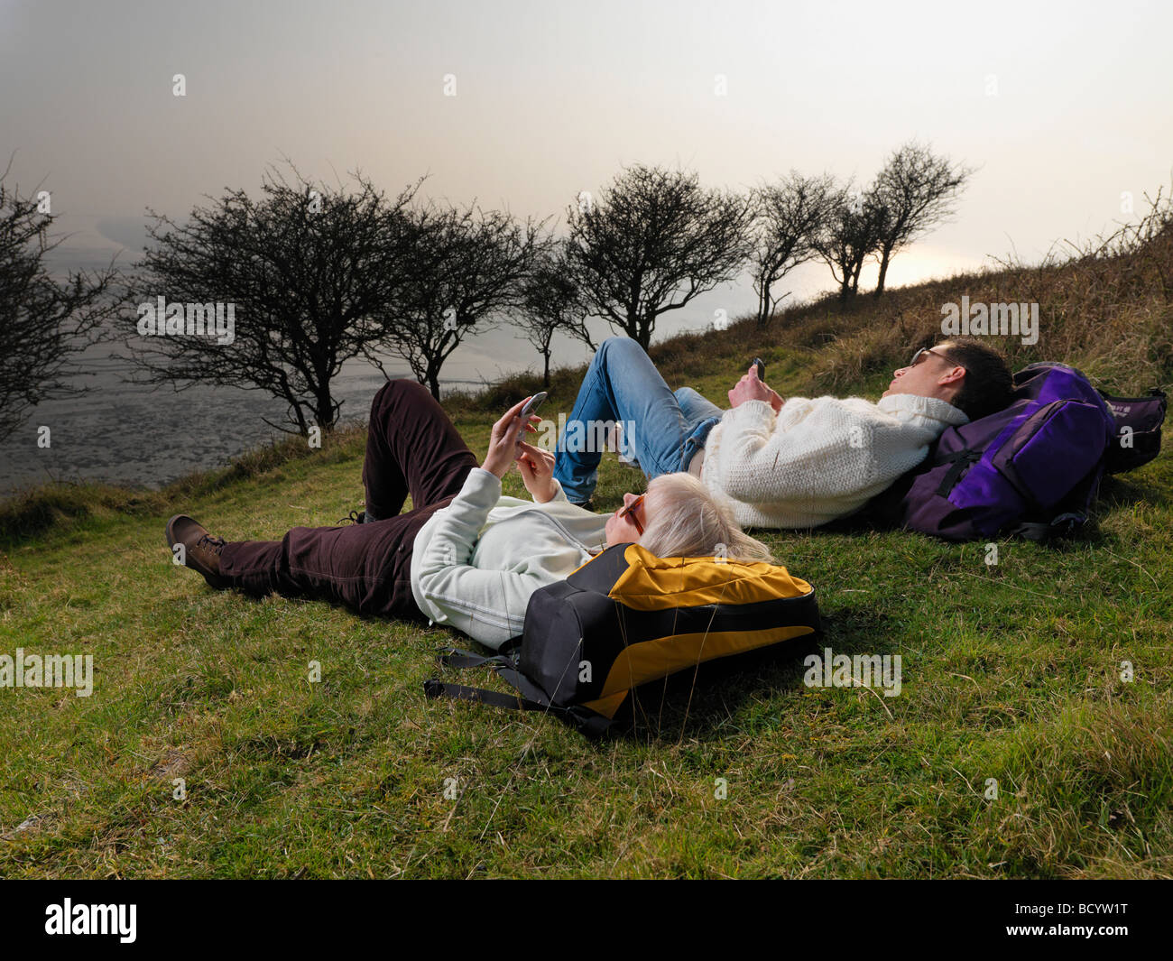 Hiking man woman on hike hi-res stock photography and images - Alamy