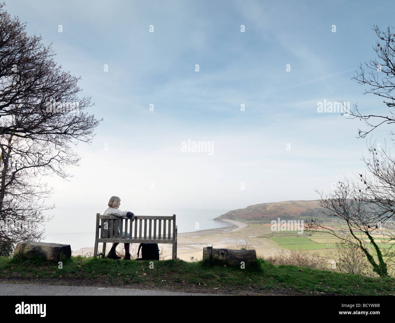 Woman and rear view and coast hi-res stock photography and images - Alamy