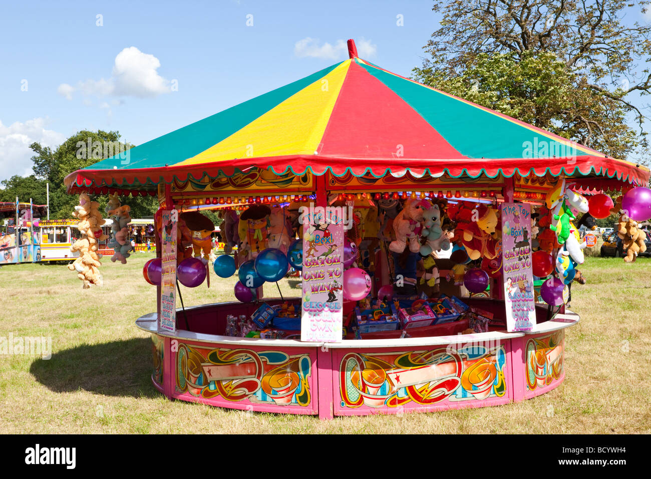 A fairground stall at the Hardwicke Court Military and Civilian Tattoo, Hardwicke, Gloucestershire Stock Photo