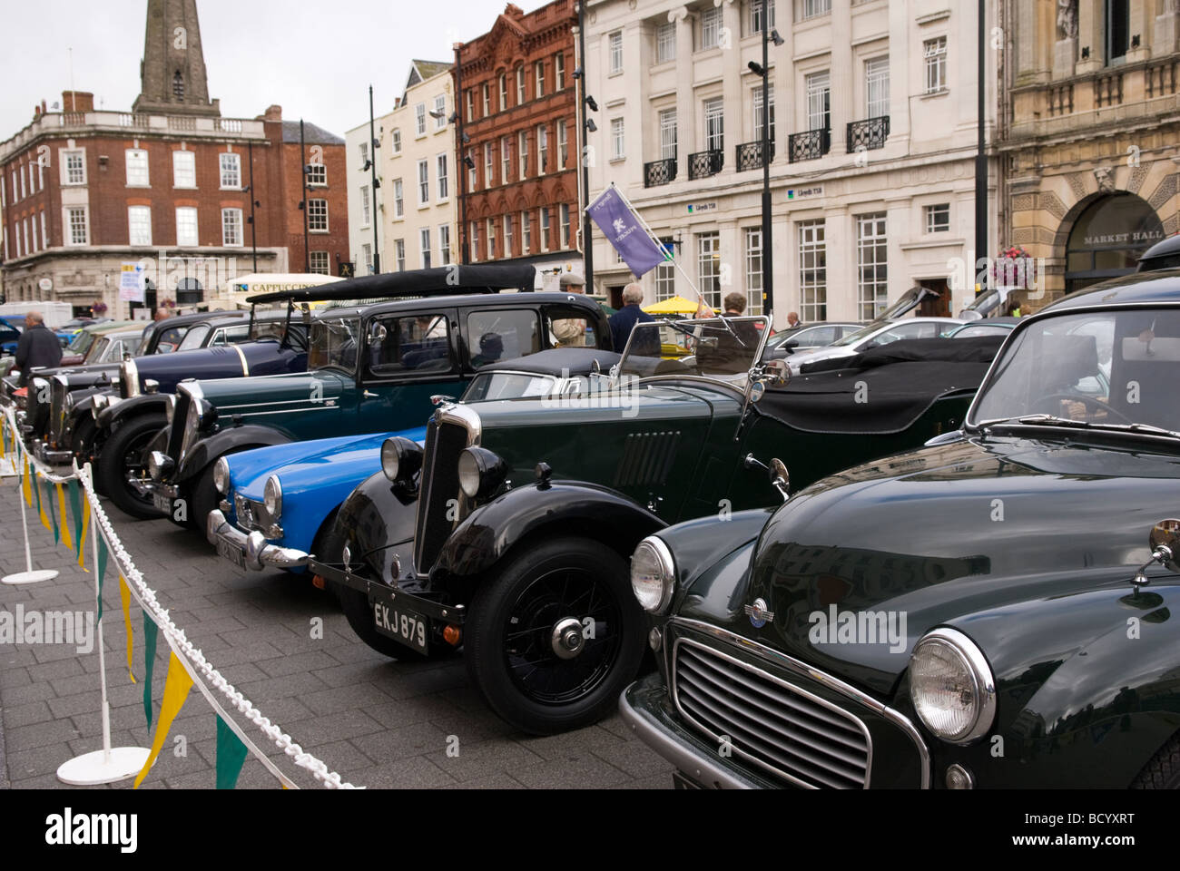 Vintage car rally Hereford city centre England Stock Photo Alamy