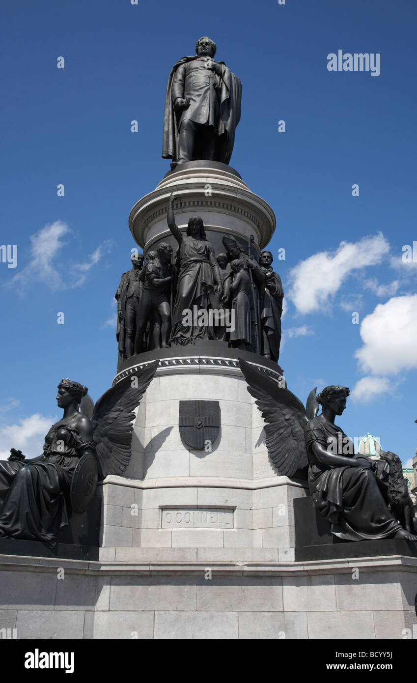 the daniel oconnell memorial statue at the end of oconnell street ...