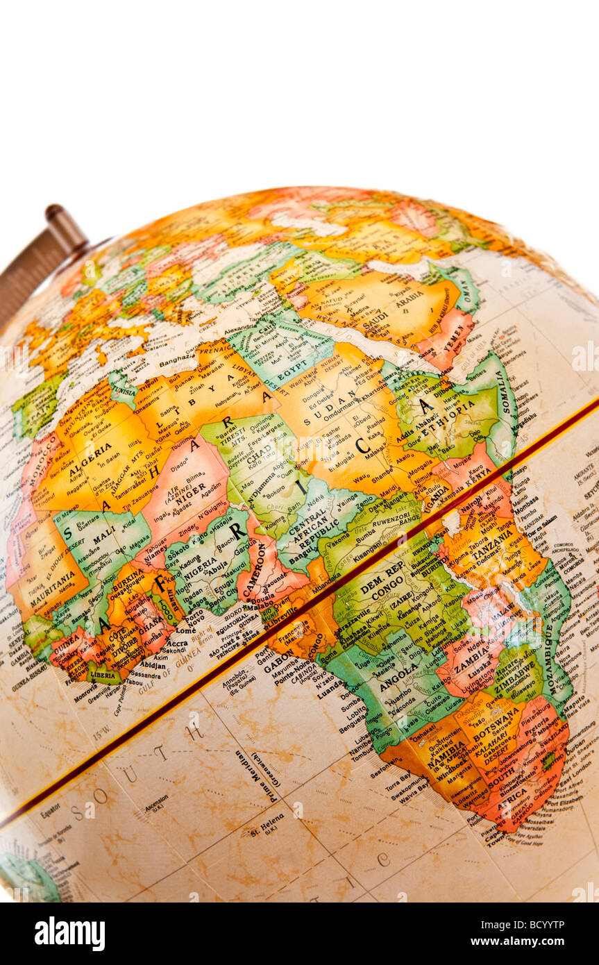 Map of the africa hi res stock - Part Of A Globe With Map Of Africa BCYYTP