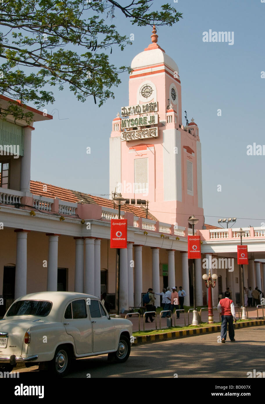 Mysore Junction train station in India Stock Photo Alamy
