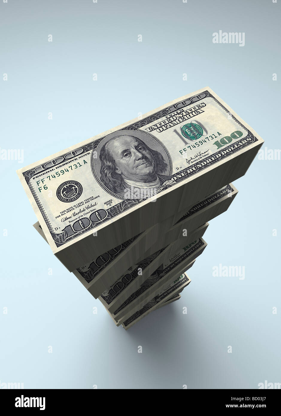 Large stack of US $100 dollar bills Stock Photo - Alamy