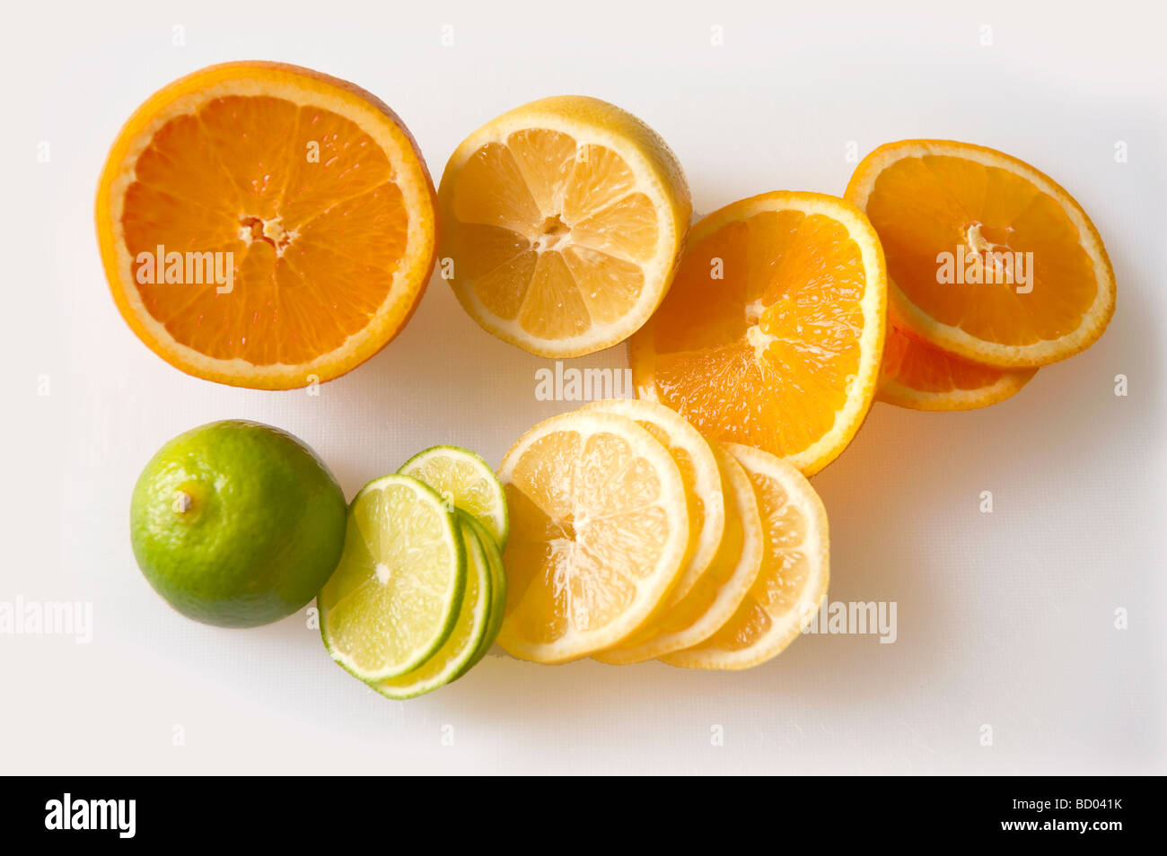 sliced citrus fruit Stock Photo