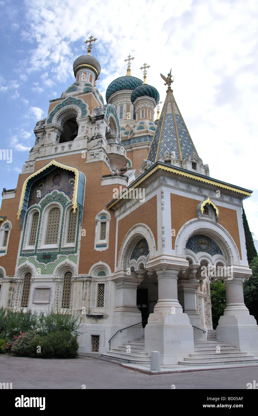 Russian Orthodox church in Nice, France Stock Photo