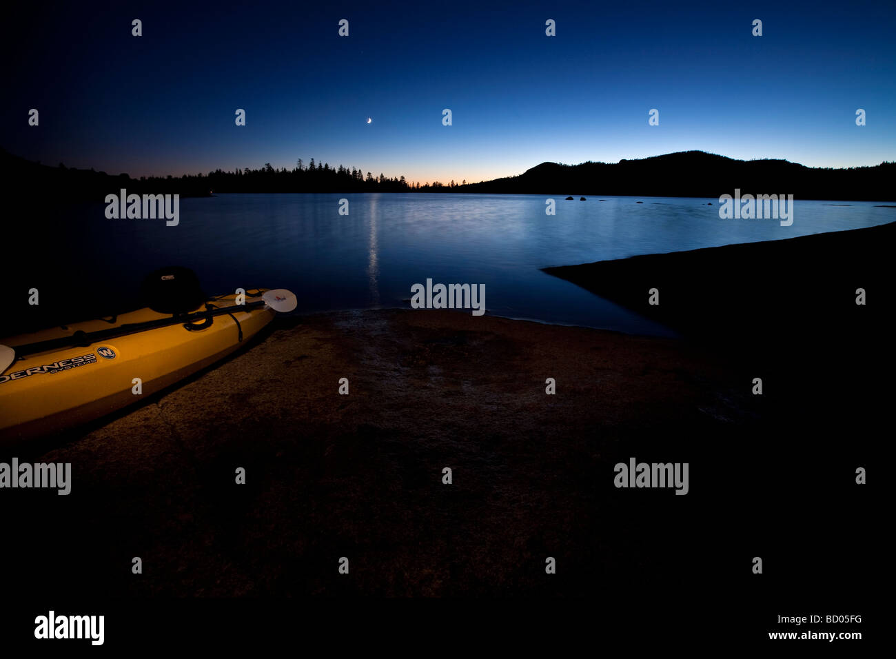 Kayak Camping on Loon Lake CA 2009 Stock Photo Alamy
