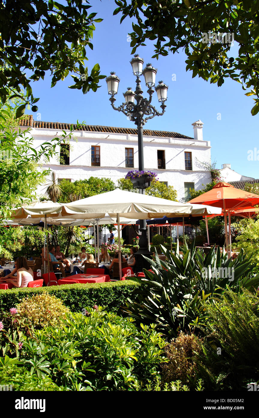 Plaza de Los Naranjos, Old Town, Marbella, Costa del Sol, Malaga Province, Andalucia, Spain Stock Photo