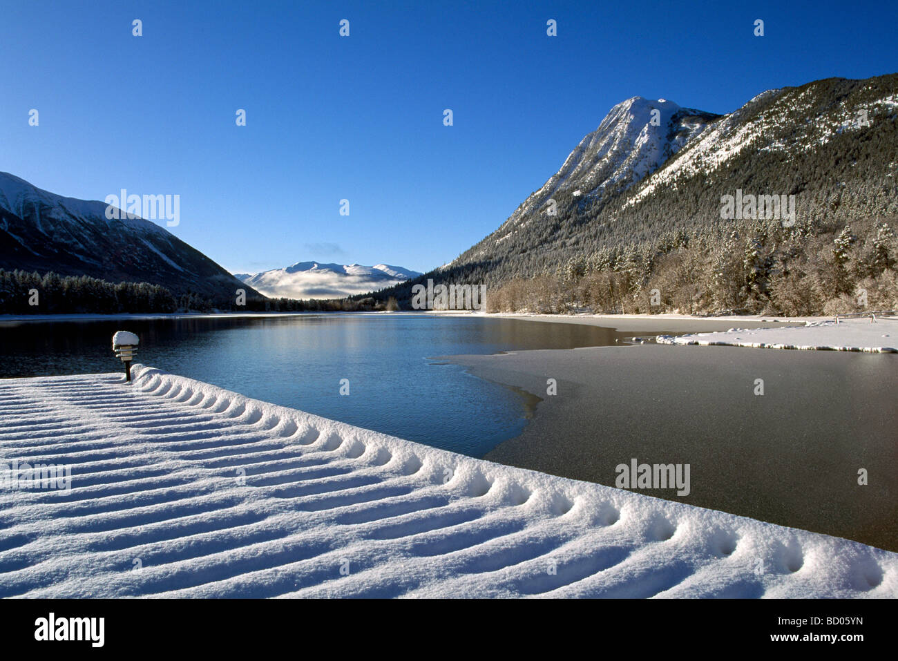 Chilko Lake and Coast Mountains in Ts'ylos Provincial Park in the