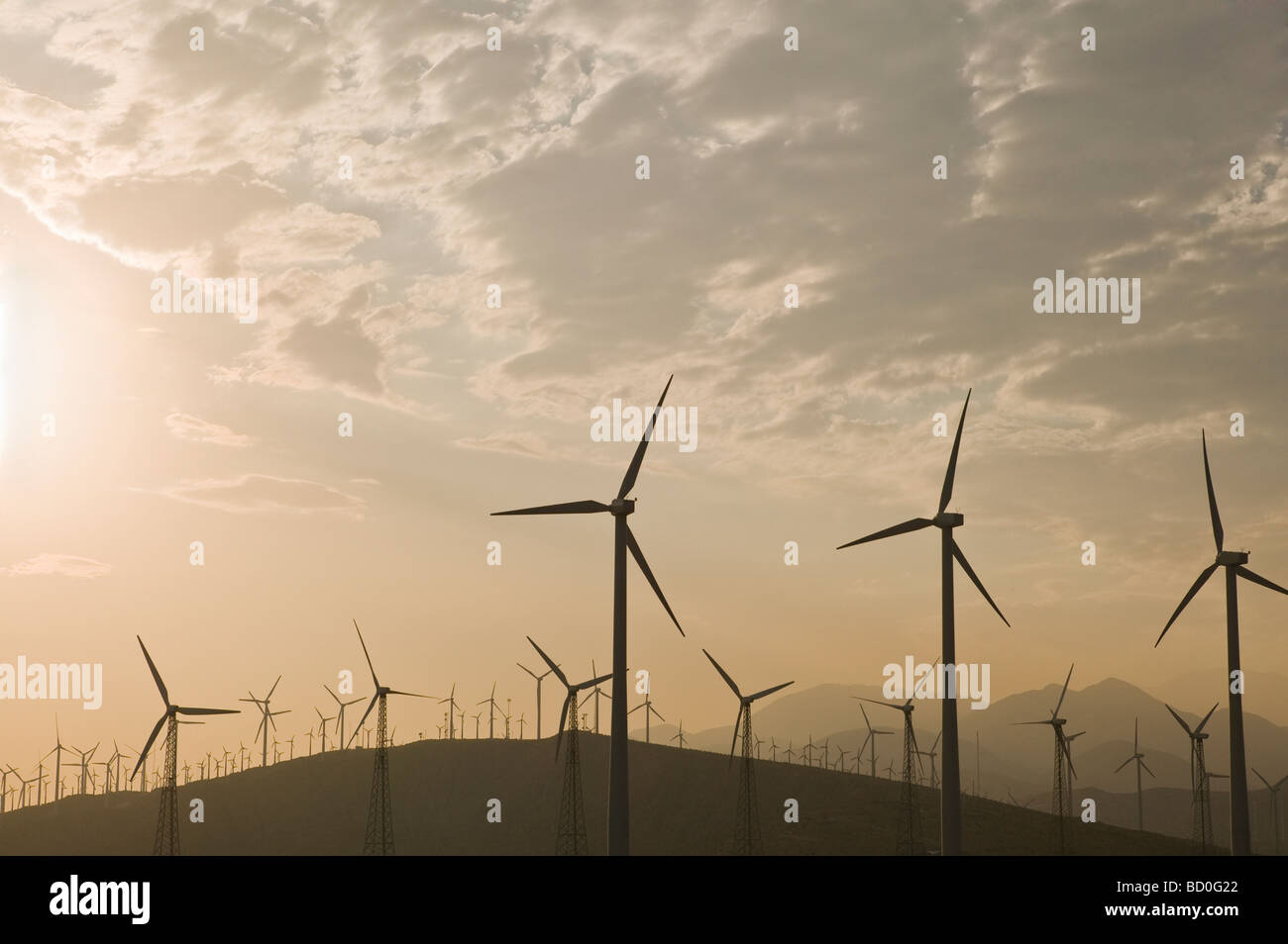 Wind turbine generators in California Stock Photo Alamy