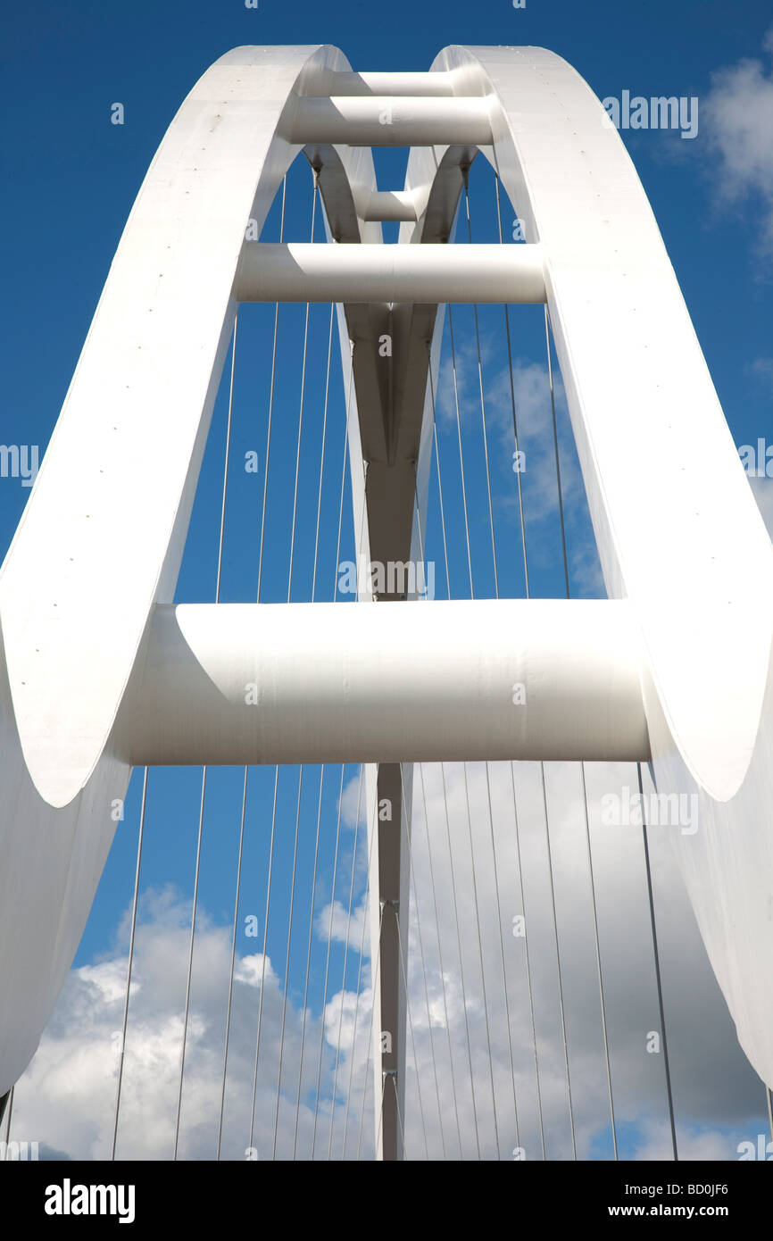The new Infinity Bridge in Stockton on Tees, Teesside, England. Stock Photo