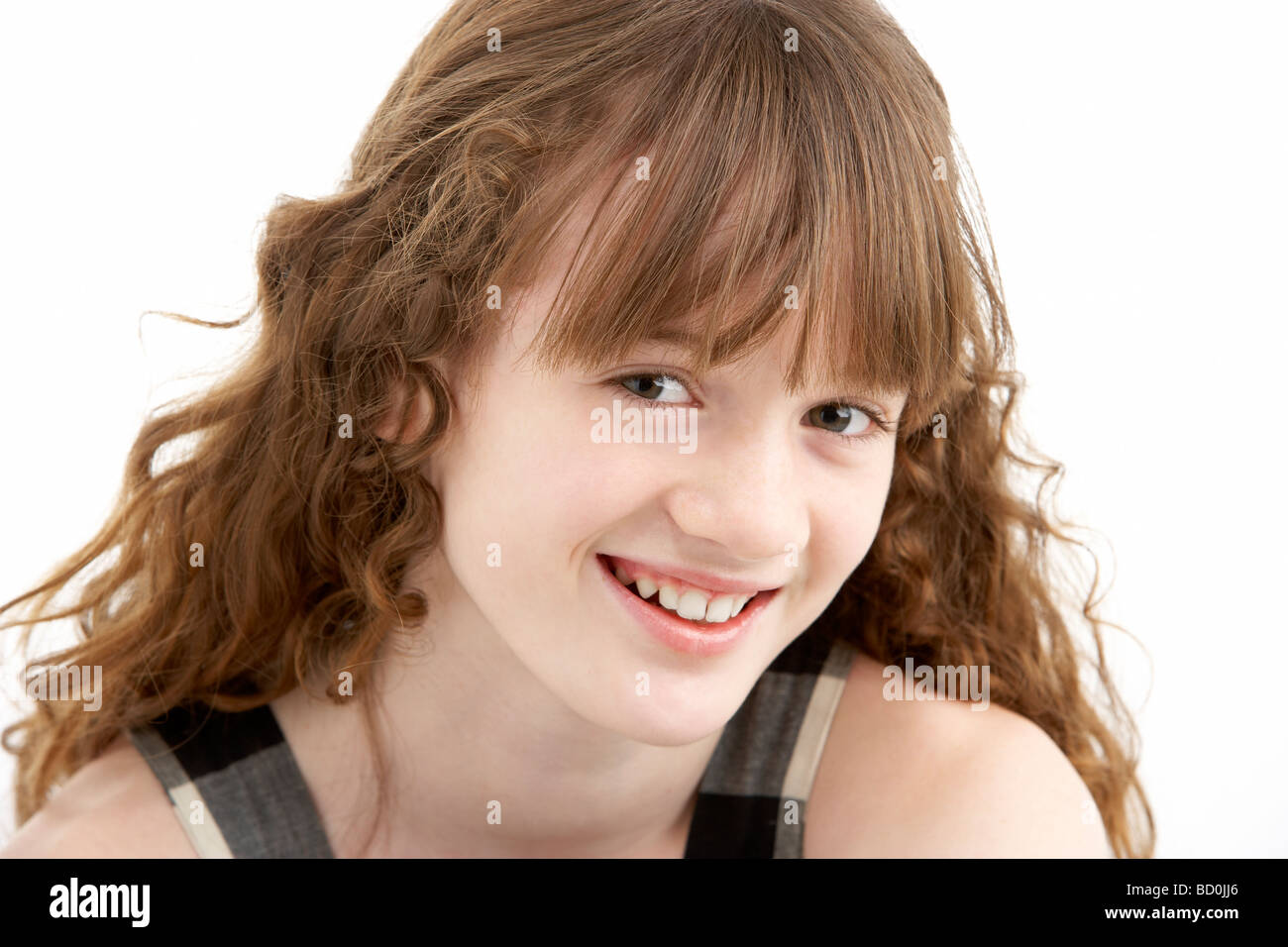Portrait Of Happy Young Girl Stock Photo - Alamy