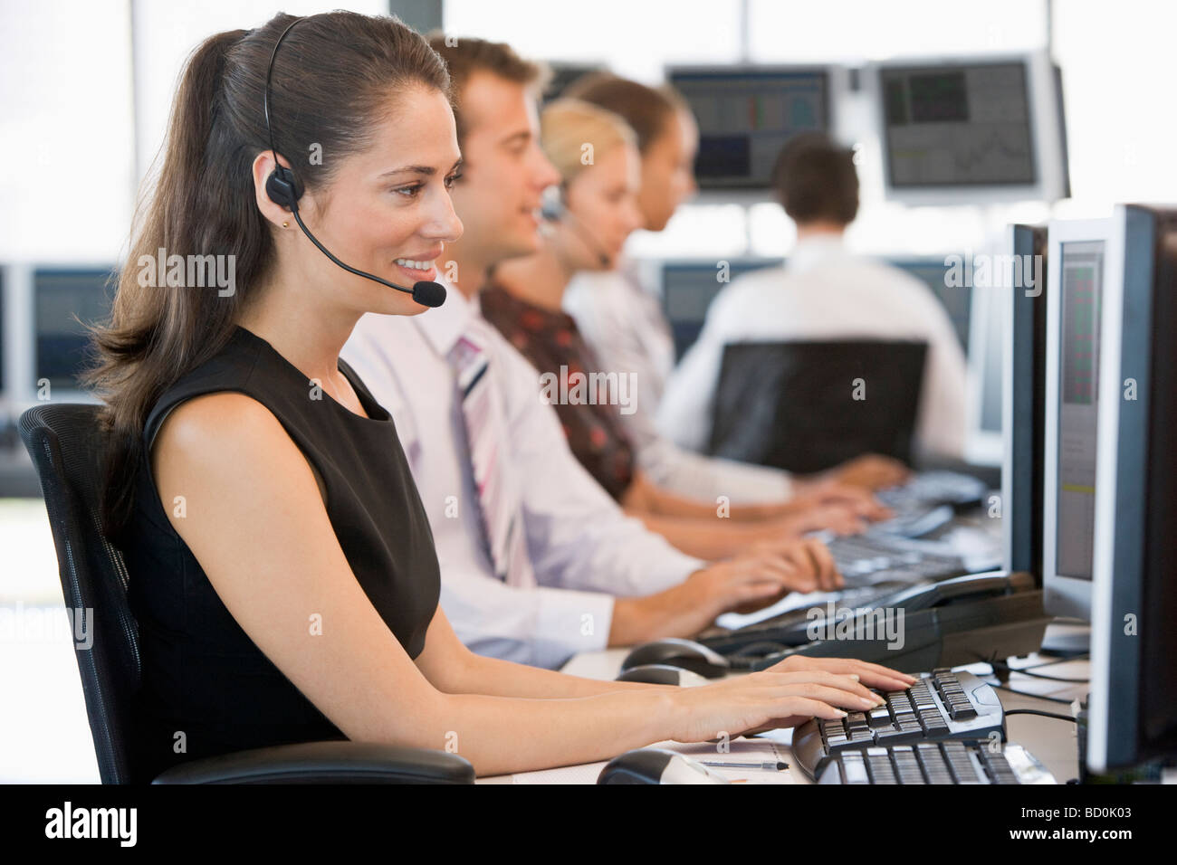 Stock Working Computer Free traders hi-res stock photography and images - Alamy