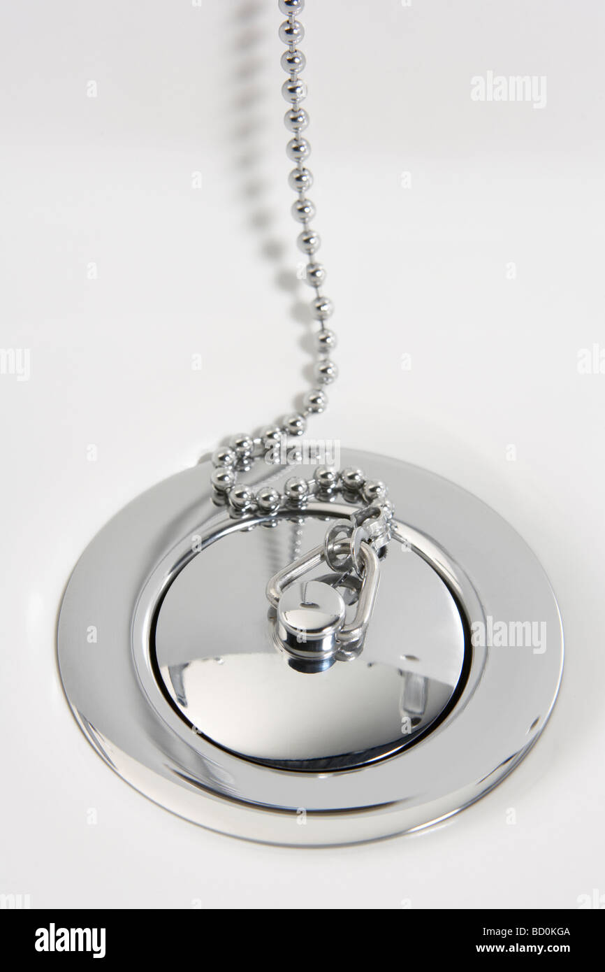 Chrome Plug In Hand Basin Stock Photo