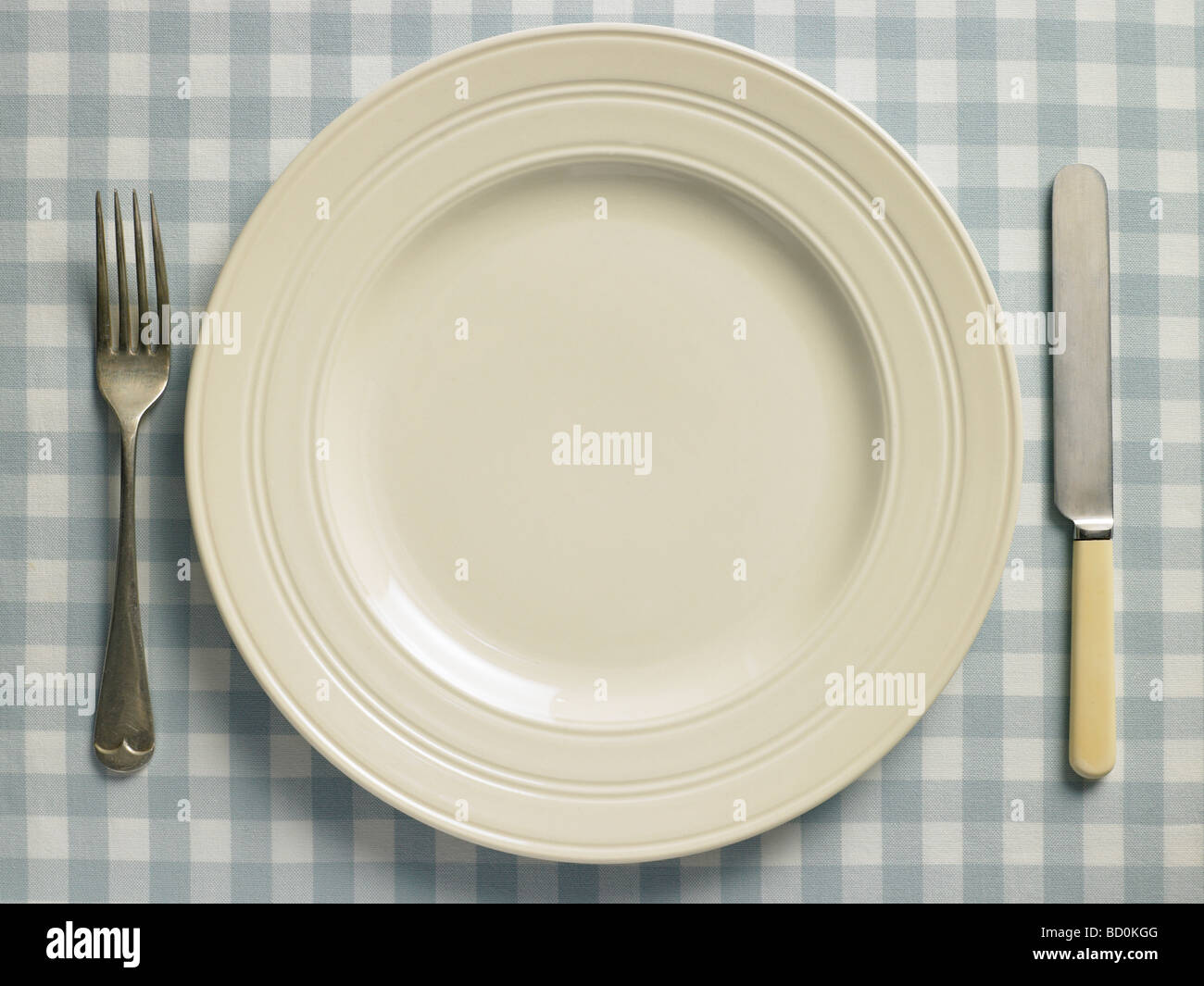 Overhead View Of Place Setting Stock Photo