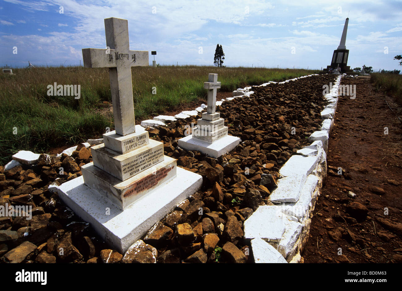 Landscape, British mass grave, Spioenkop Battlefield, AngloBoer war, Ladysmith, KwaZuluNatal