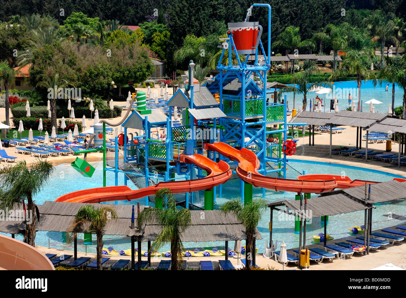Aerial view of a water park in Cyprus Stock Photo Alamy