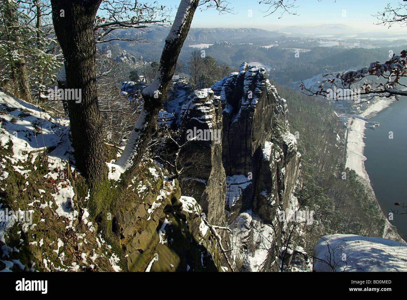 Basteifelsen Bastei rock 05 Stock Photo - Alamy