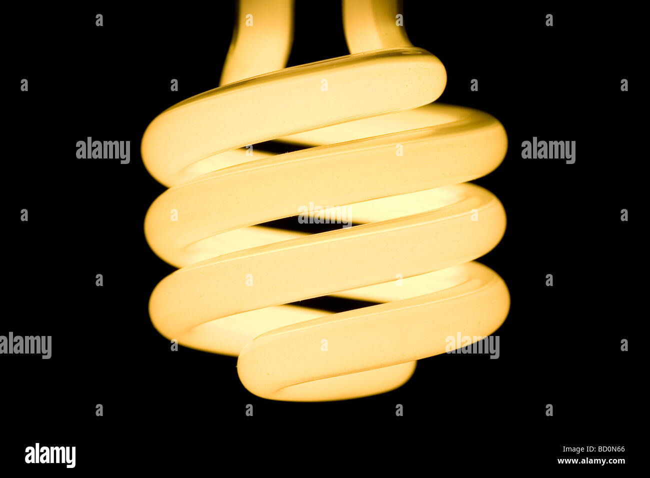 Close up of compact fluorescent lamp Stock Photo
