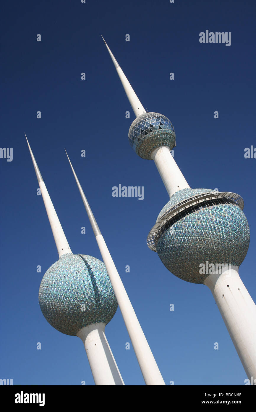 Kuwait City Water Towers Stock Photo Alamy