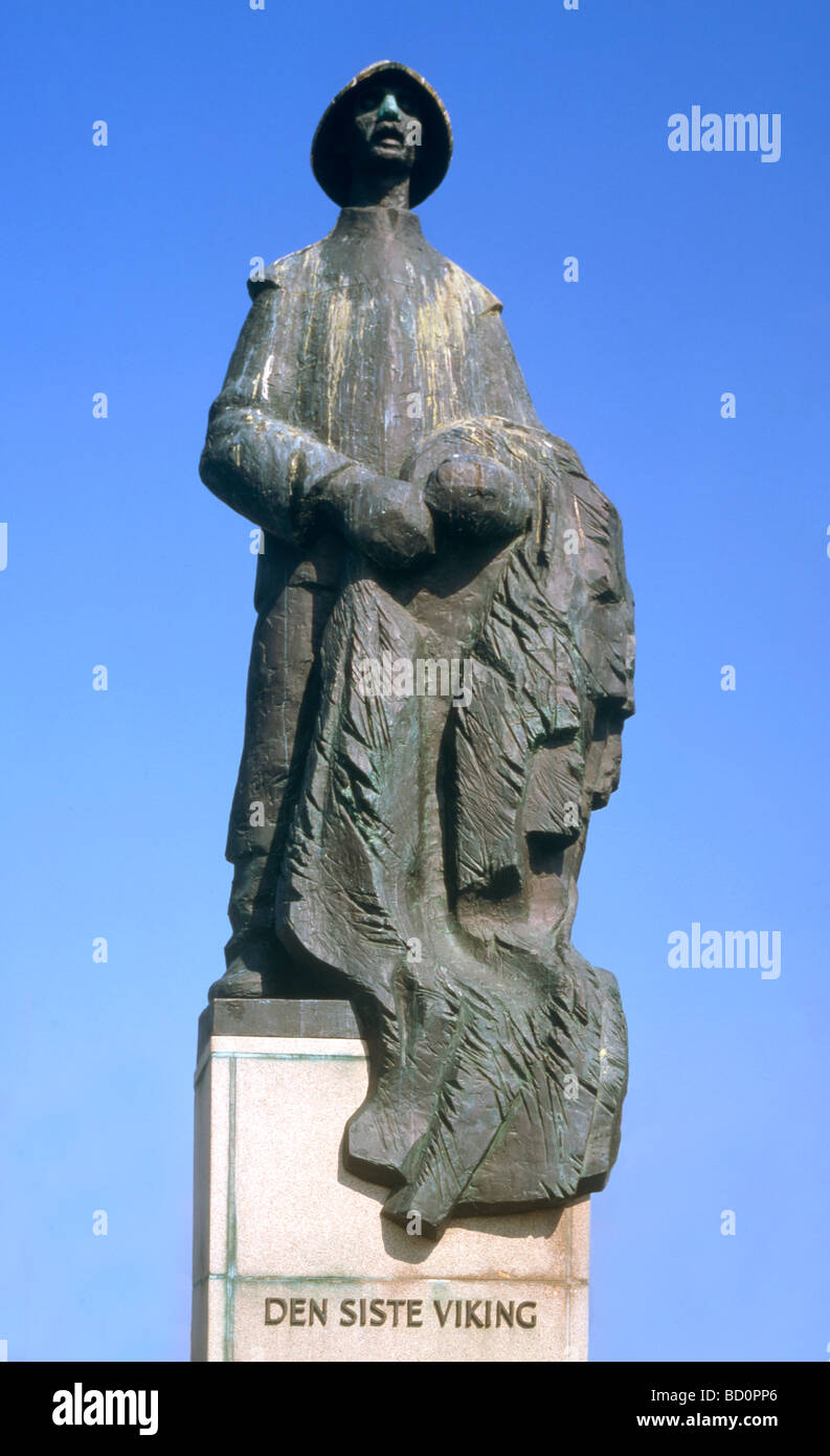 Norway Trondheim last Viking statue Stock Photo Alamy
