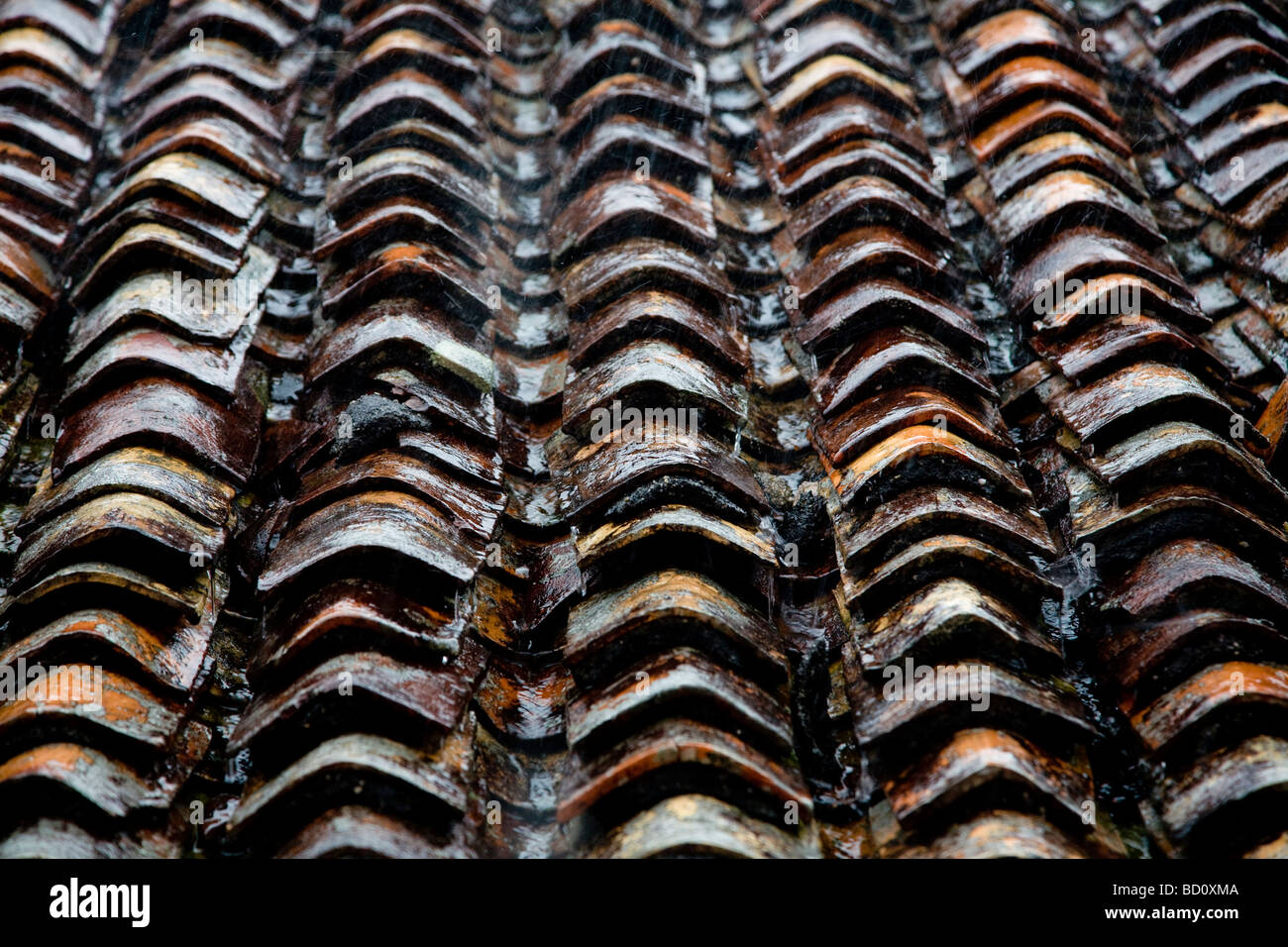 Tiled roof rain hi-res stock photography and images - Alamy