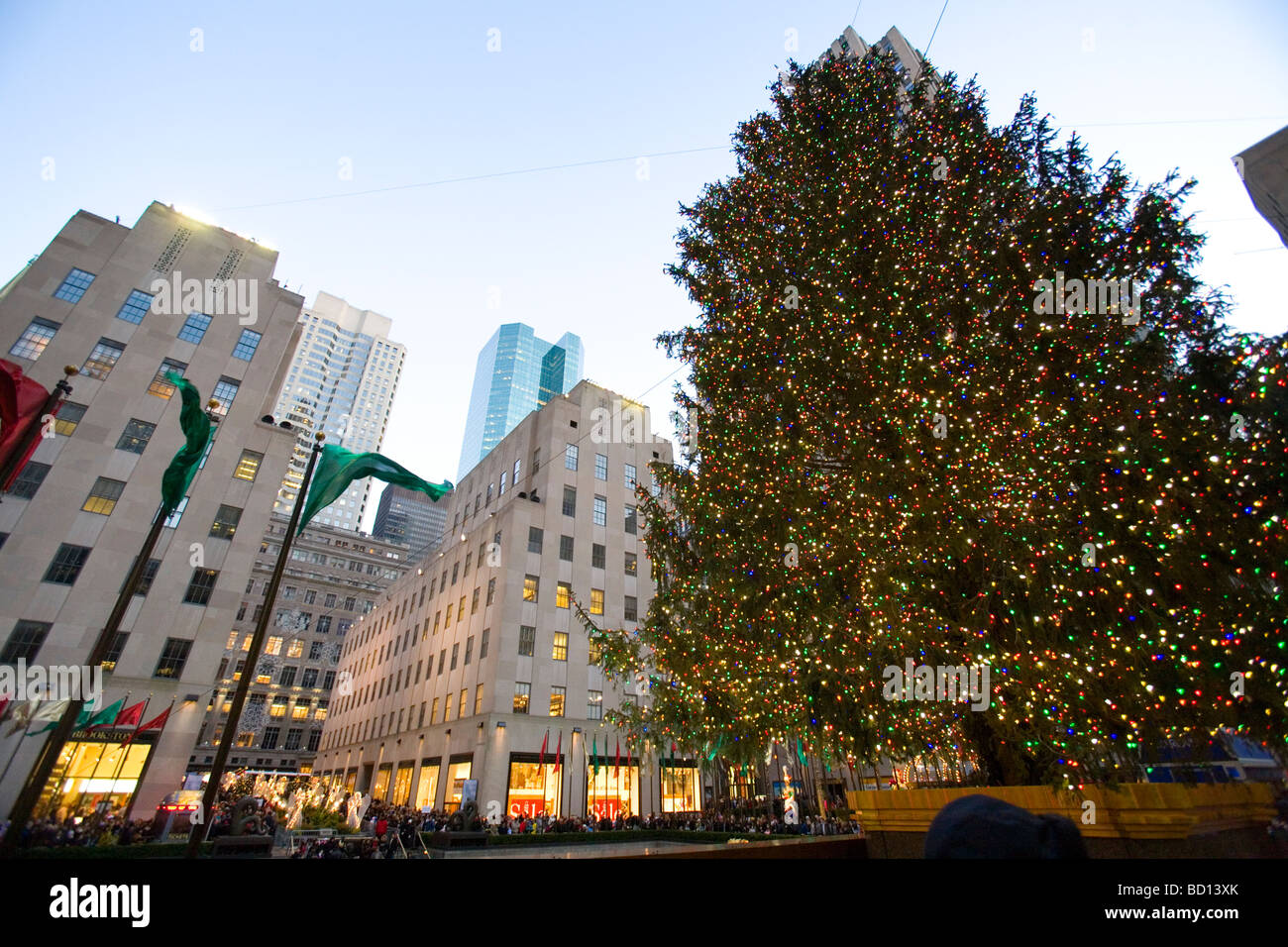The Christmas Tree at Rockefeller Center Stock Photo Alamy