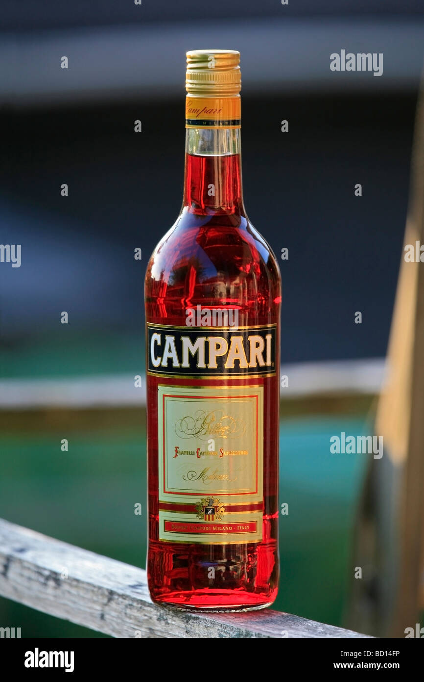 Campari bottle. Stock Photo