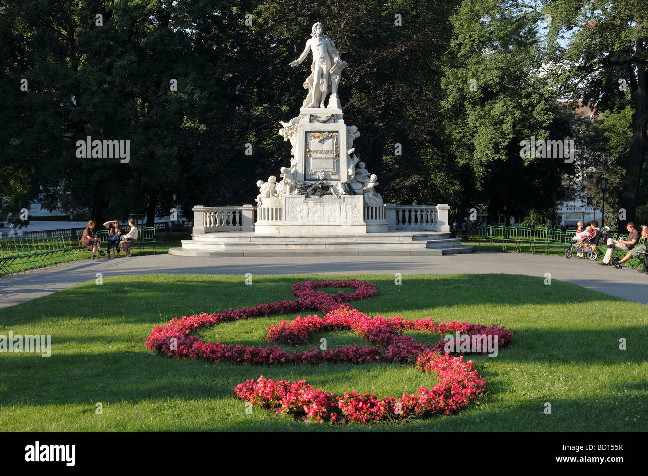 Mozart memorial in the Burggarten castle garden, Vienna, Austria