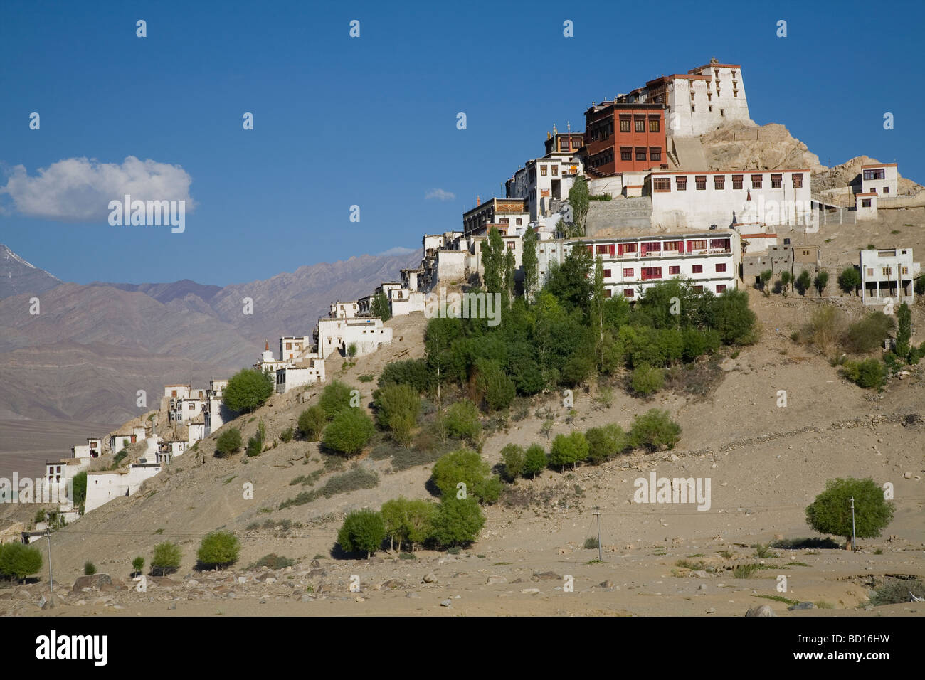 Thiksey Gompa / monastery in Ladakh region of Jammu & Kashmir. India Stock Photo