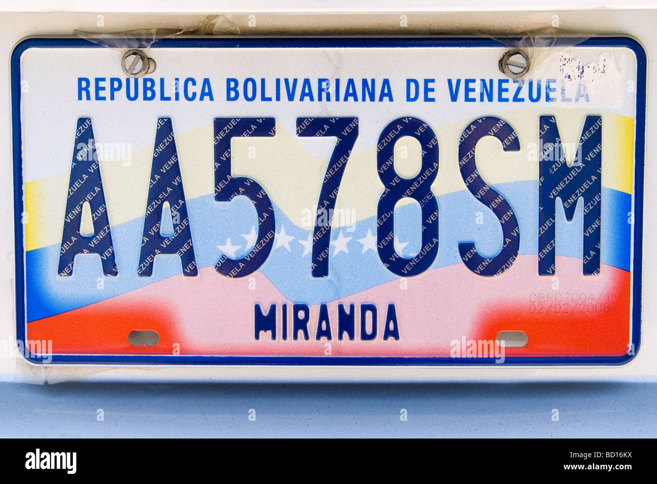 Venezuela license plate hires stock photography and images Alamy